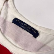 KEITA MARUYAMA ケイタマルヤマ TOKYO PARIS ボーダー柄 半袖 Tシャツ カットソー /ホワイト×レッド