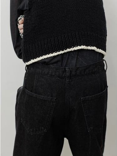 タックベルトデザインパンツ｜ブラック｜YENN | ASAHIYA