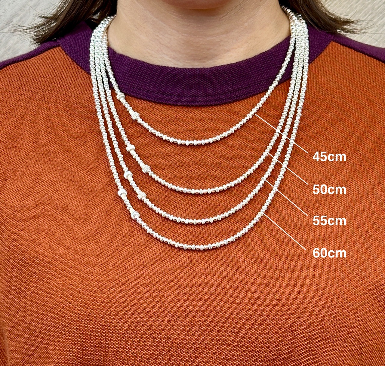 ブライト（Bright）ネックレス（Wave Turquoise）60cm - 5