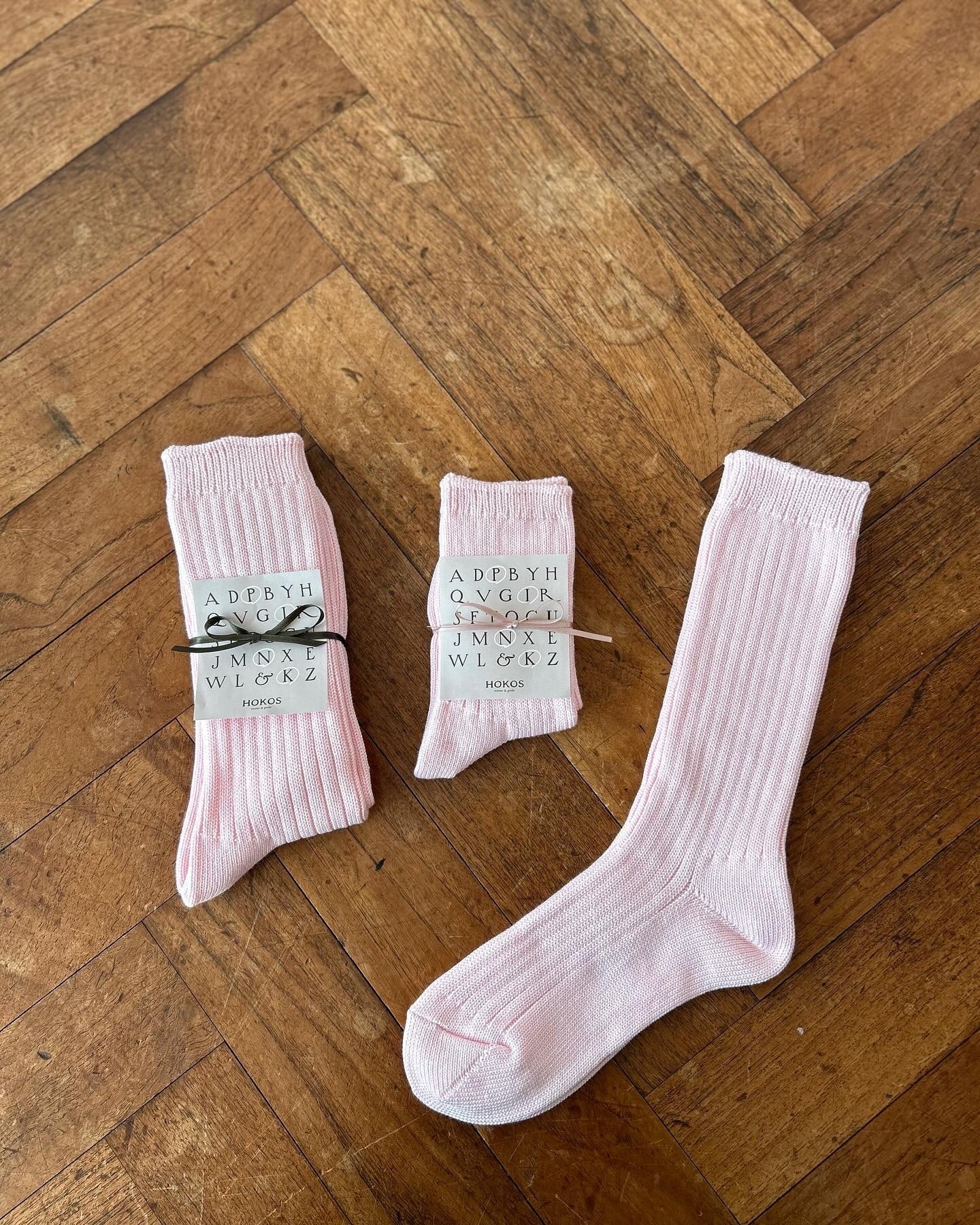 CELINE ピンク リブソックス 19-21cm）kidsリブソックス | HOKOS