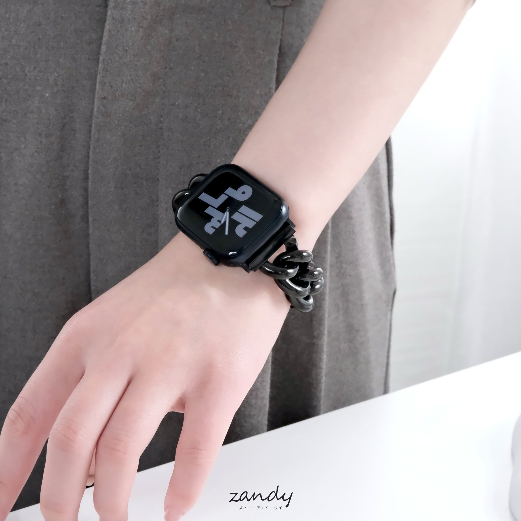 チャンキーチェーン】B025 アップルウォッチバンド ステンレスチェーン