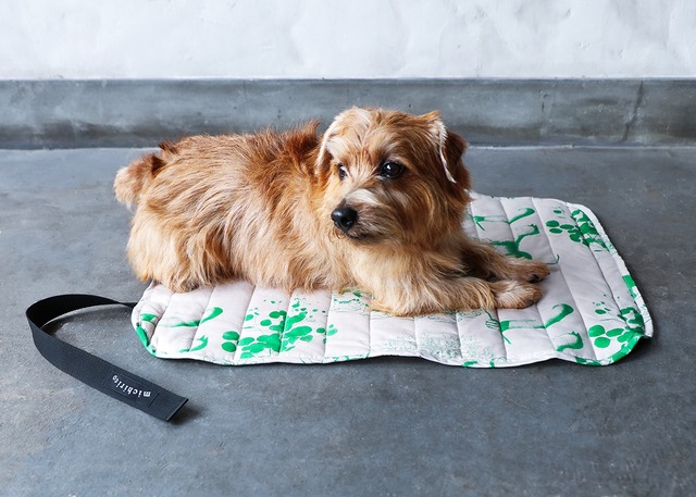 〈 michirico 25AW 〉 DOG cafe mat / ・MR-D-004 / グリーン