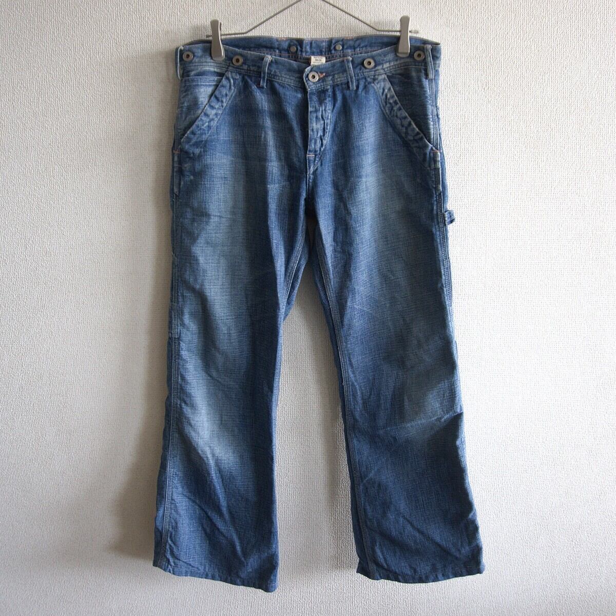 【名作】RRL【BUCKLEBACK DENIM PAINTER PANTS】30×34 アメリカ製 デニム ペインターパンツ ダブルアールエル 26040202 名作】RRL【BUCKLEBACK DENIM PAINTER PANTS】30×34 アメリカ製 デニム