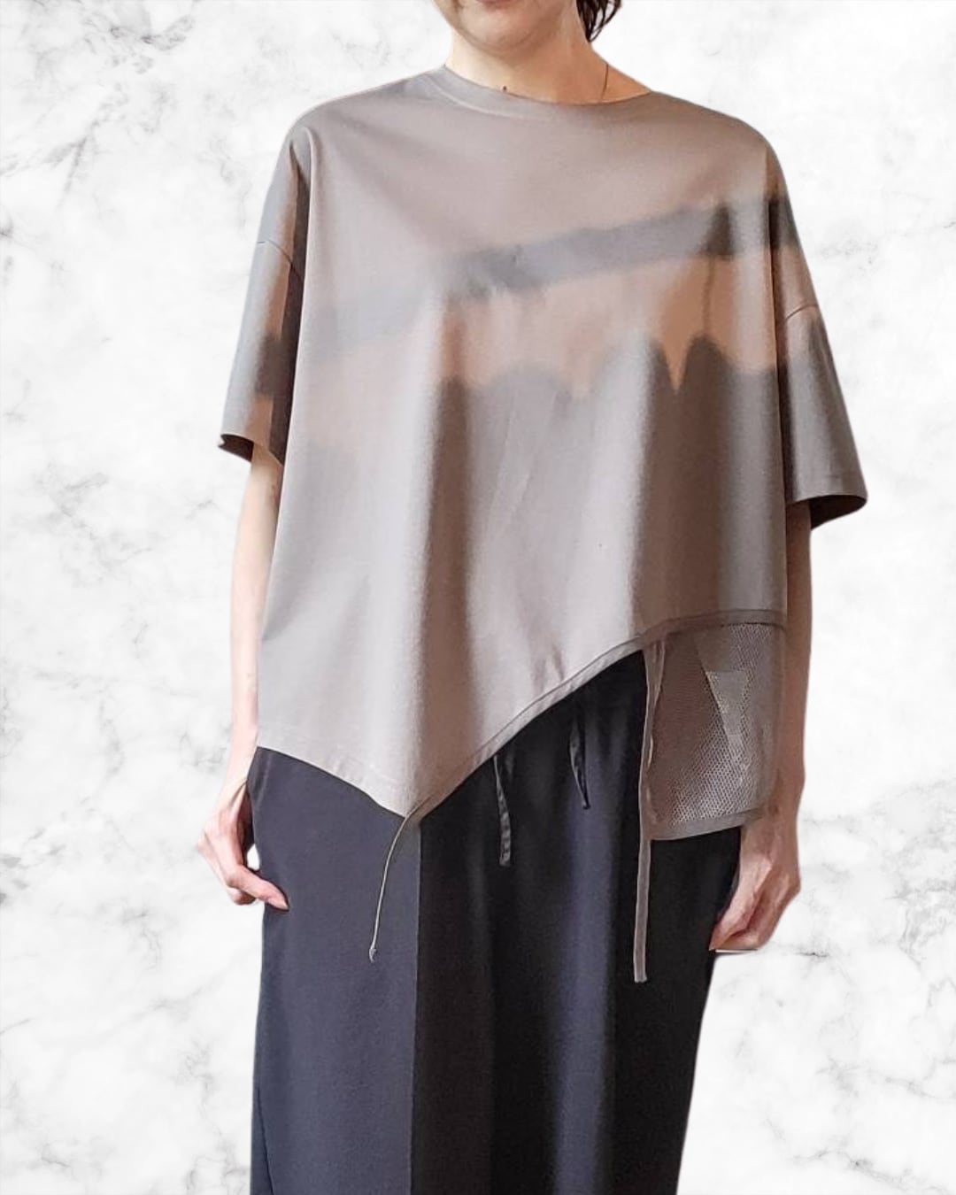 メッシュコンビTシャツ 80268333 Dignite collier ディニテコリエ 6月上旬入荷予定 4月展示会