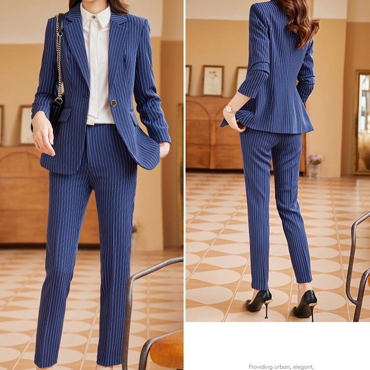 未使用級♡定価7.3万】セオリーリュクス サキソニーセットアップ 紺 M  