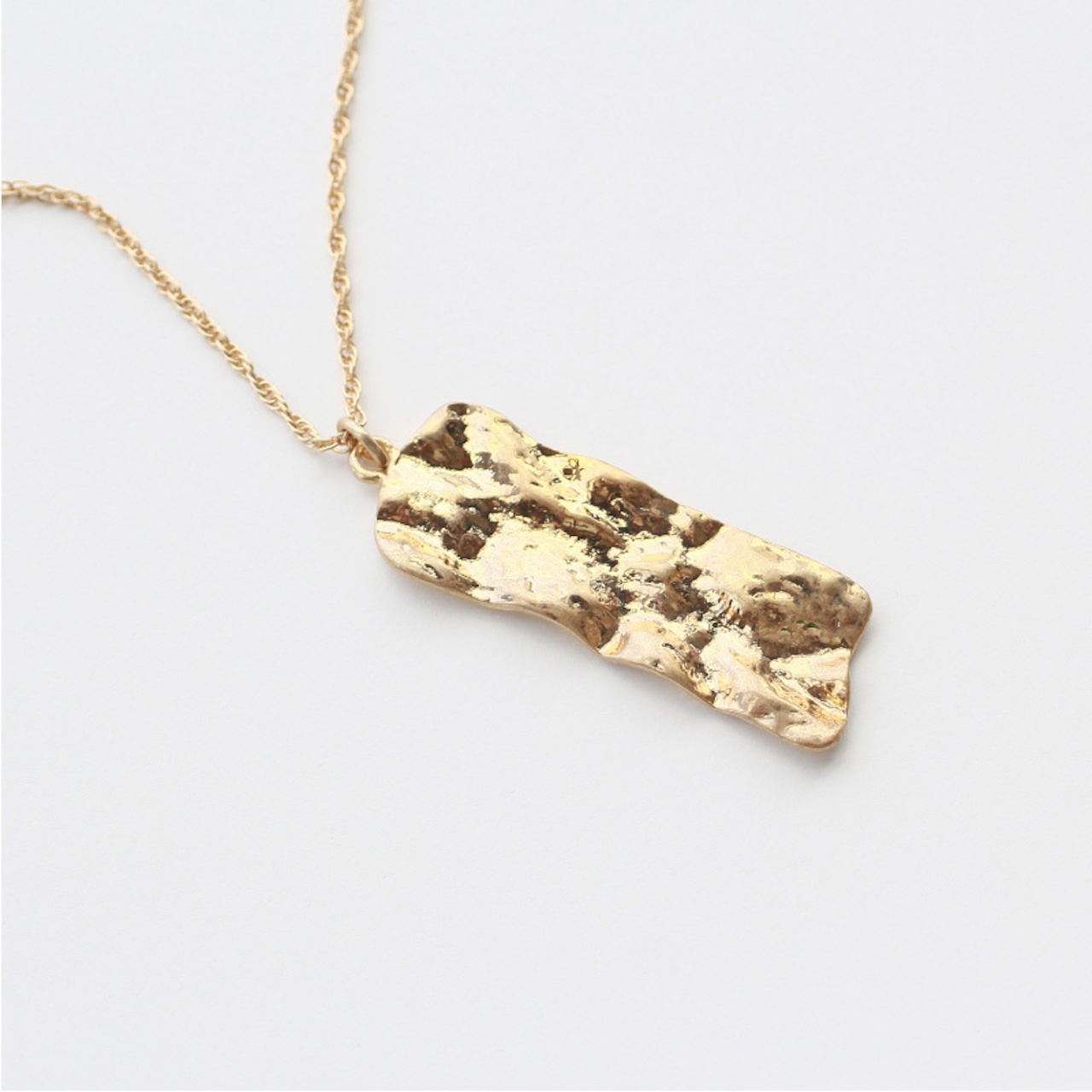 【ネコポス便】ウェーブプレートネックレス 1289