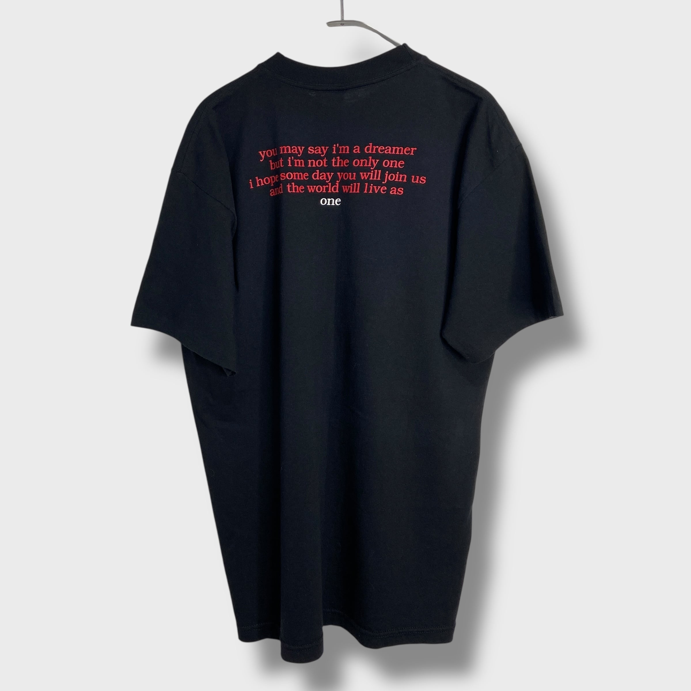 90s USA製 ジョンレノン バンドTシャツ 両面プリント ブラック L