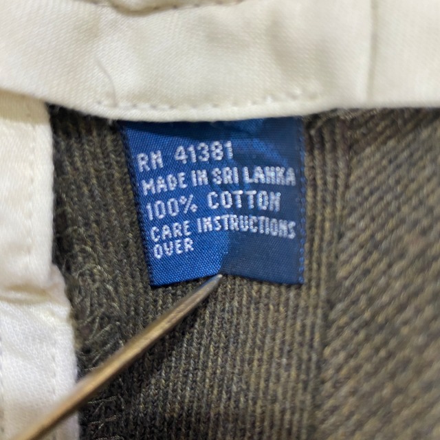 ラルフローレン ツータックスラックス コットンスラックス ブラウン W35L32