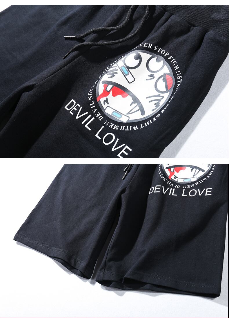 全1色 ハーフパンツ プリント カジュアル ストリート おしゃれ