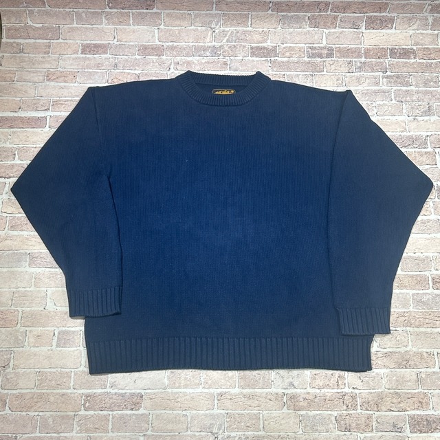1980s EDDIE BAUER COTTON SWEATER NAVY XL