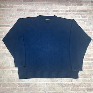 1980s EDDIE BAUER COTTON SWEATER NAVY XL