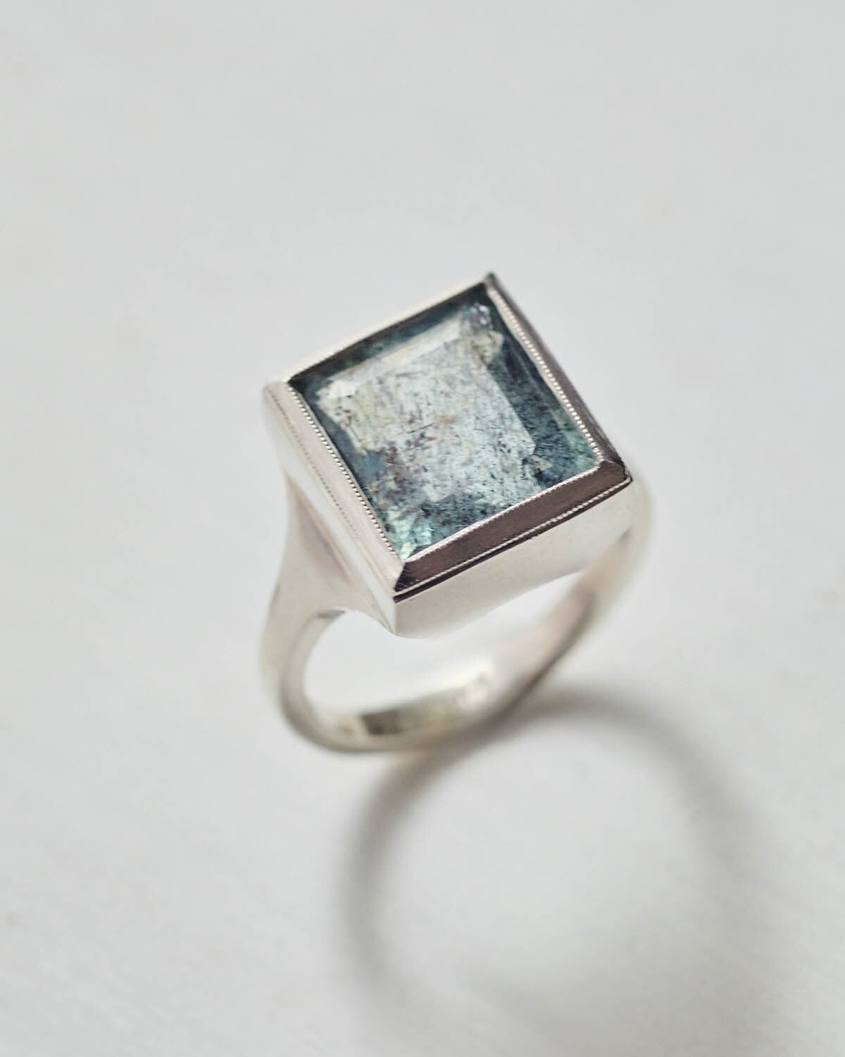 アクアマリンのシルバーリング