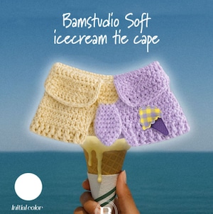 予約【Bam’studio】ICECREAM tie Cape (vanilla raspberry)
