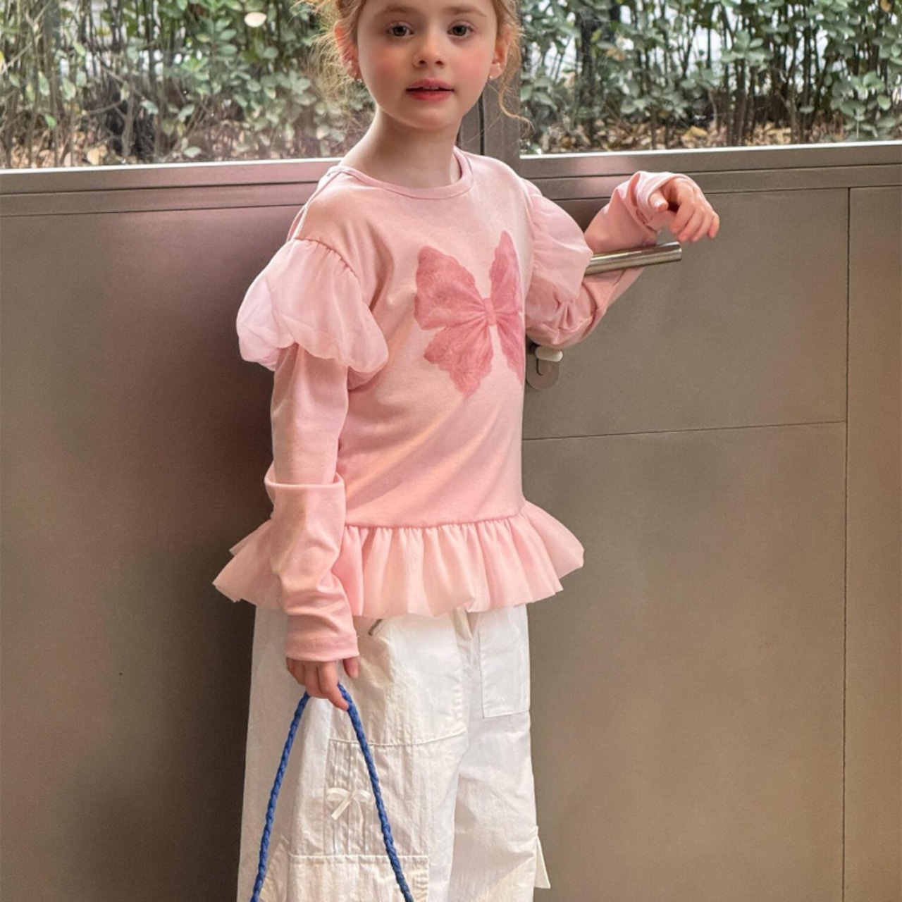 春バルーンスリーヴチュールTシャツ