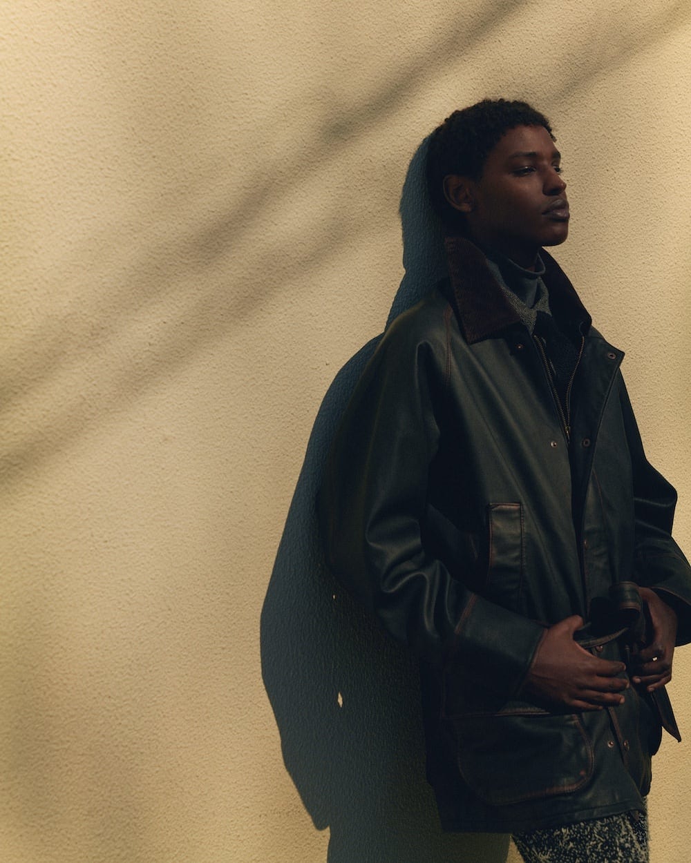 saby HORSE RIDING JACKET - India Lamb Leather - BRICK×BLACK