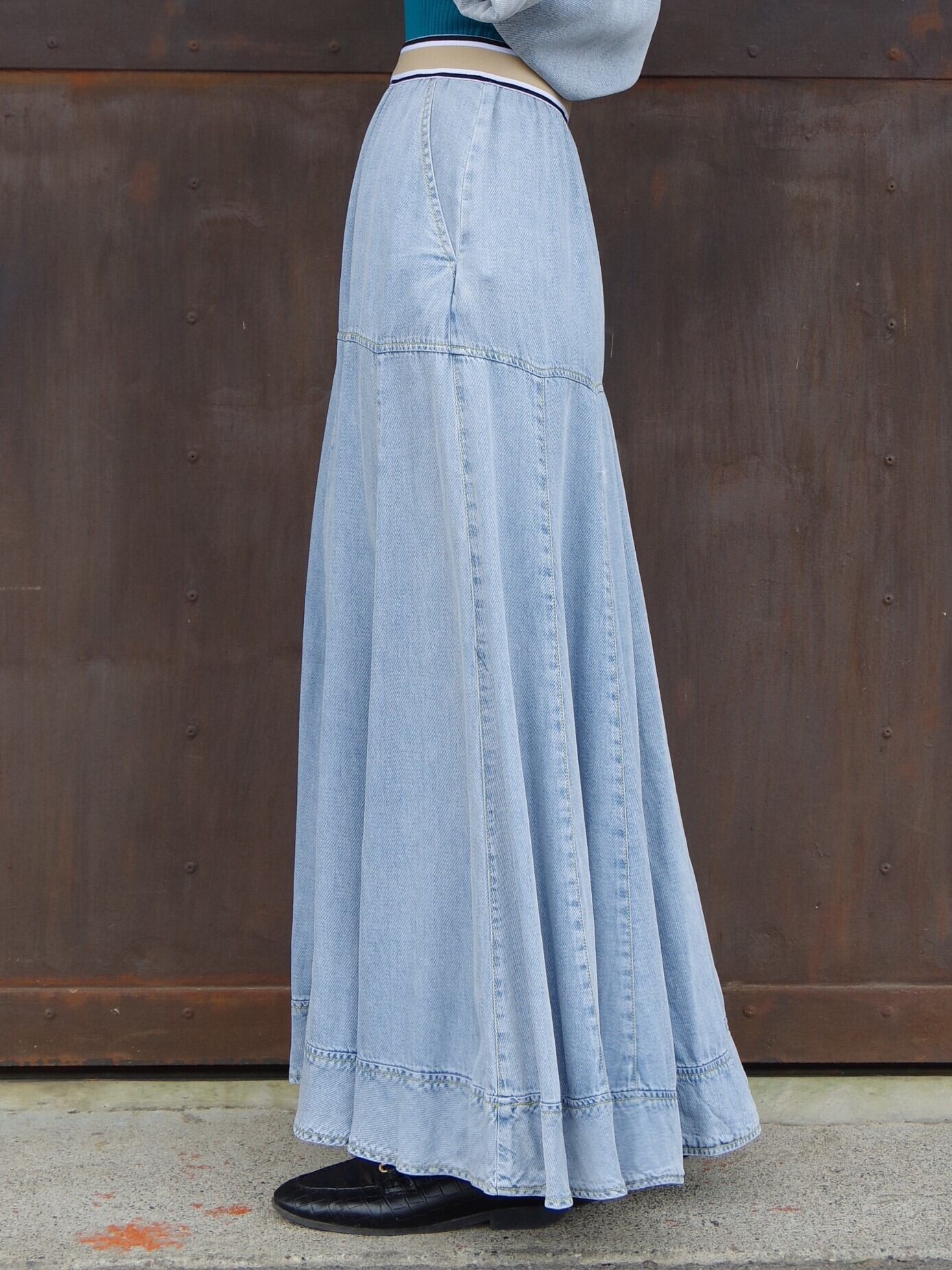 AYANE (アヤン) テンセルデニムフレアーロングスカート | MINImal Concept