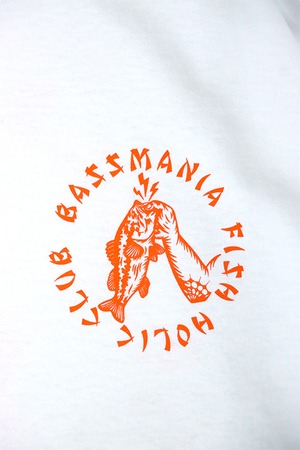 BASSMANIA (バスマニア) "FISH HOLIC CLUB L/S Tee"(WHT)【SLINK LIMITED】