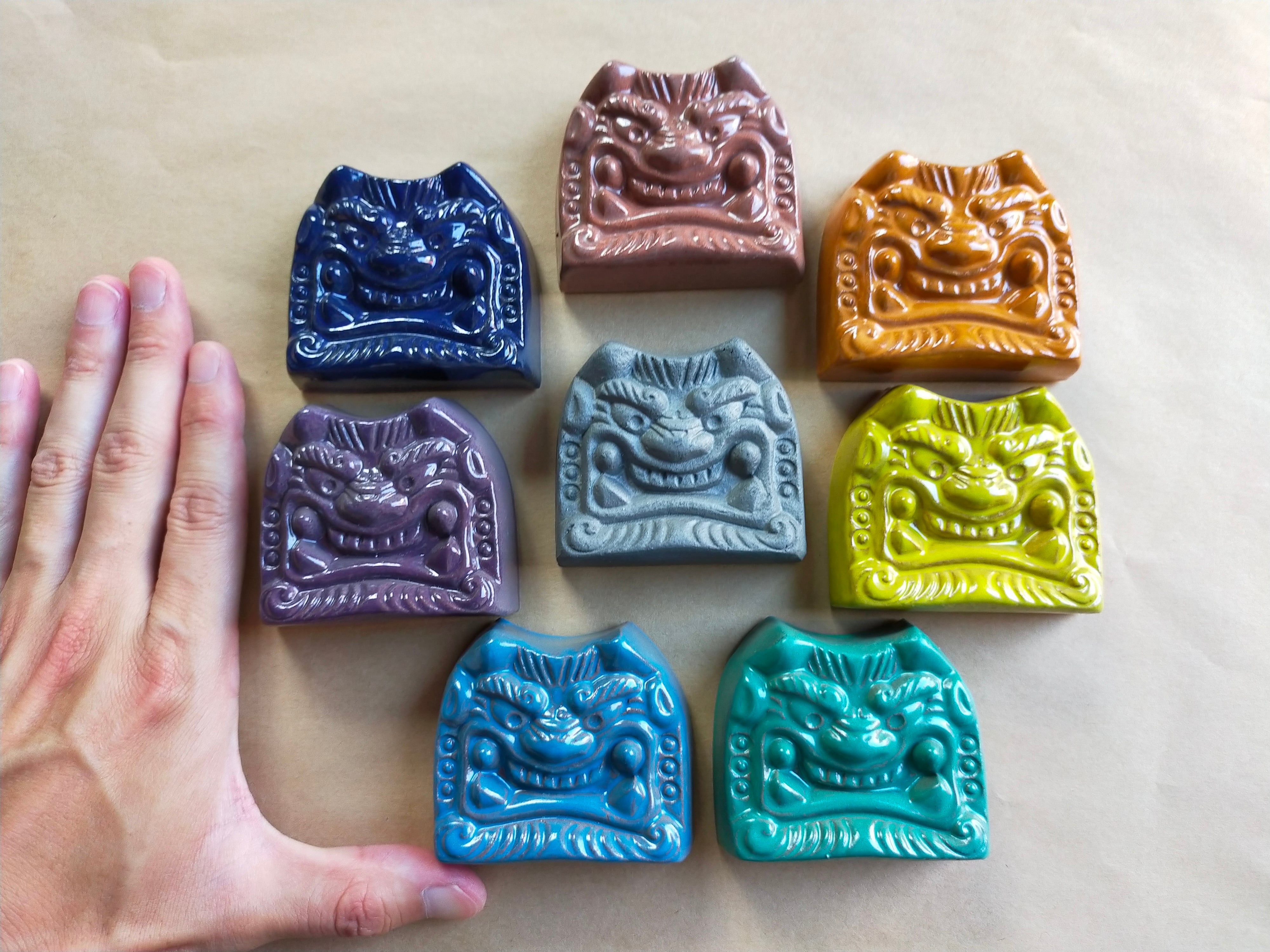 鬼瓦ペーパーウェイト（紫） | onifuku_onlinestore