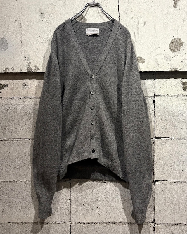 【Caka otto】60's "TOWNE AND KING" Rare Gray Color Vintage Kid Mohair Knit Cardigan