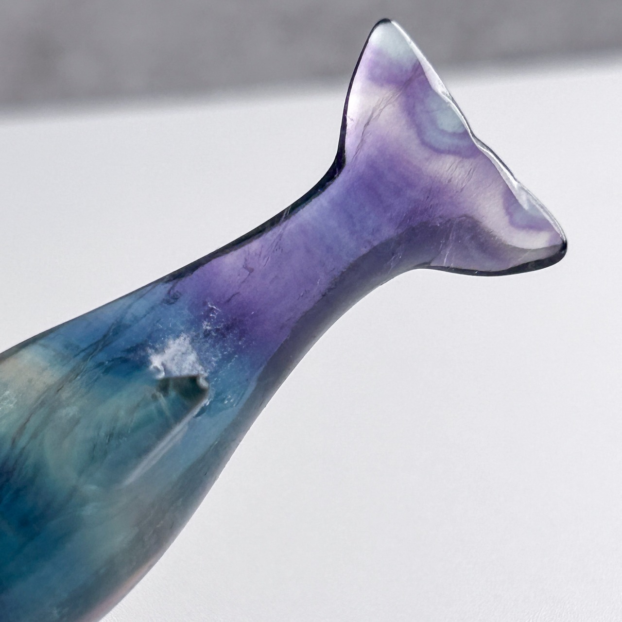 フローライト イルカ 02 カービング * Fluorite * 天然石