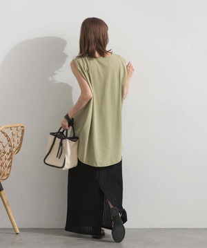 AE2972 ロゴフレンチスリーブプルオーバー khaki