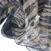 社交ダンス 衣装 スタンダード スカート レッスンウェア レディース DANCE FASHION WORLD ブラック系 ブラウン系 黒 茶 レース 練習着 フレアスカート ダンス衣装 スタンダード用 広がる ふんわり 切替なし シック ゼブラ柄 動物柄 ブラック ブラウン スタイリッシュ 大人 上品 フェミニン 女性用 ポリエステル ファスナー付き 伸縮 あり ウエスト調整 なし ダンス フォーマル 競技用 9号 社交ダンスレッスン ステージ用 練習 女優感 エレガント ダンスファッションワールド