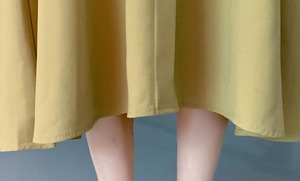マタニティ シフォン 半袖　ワンピース ファッション スタイルカバー サマー 膝下 ロングスカート　産前産後
