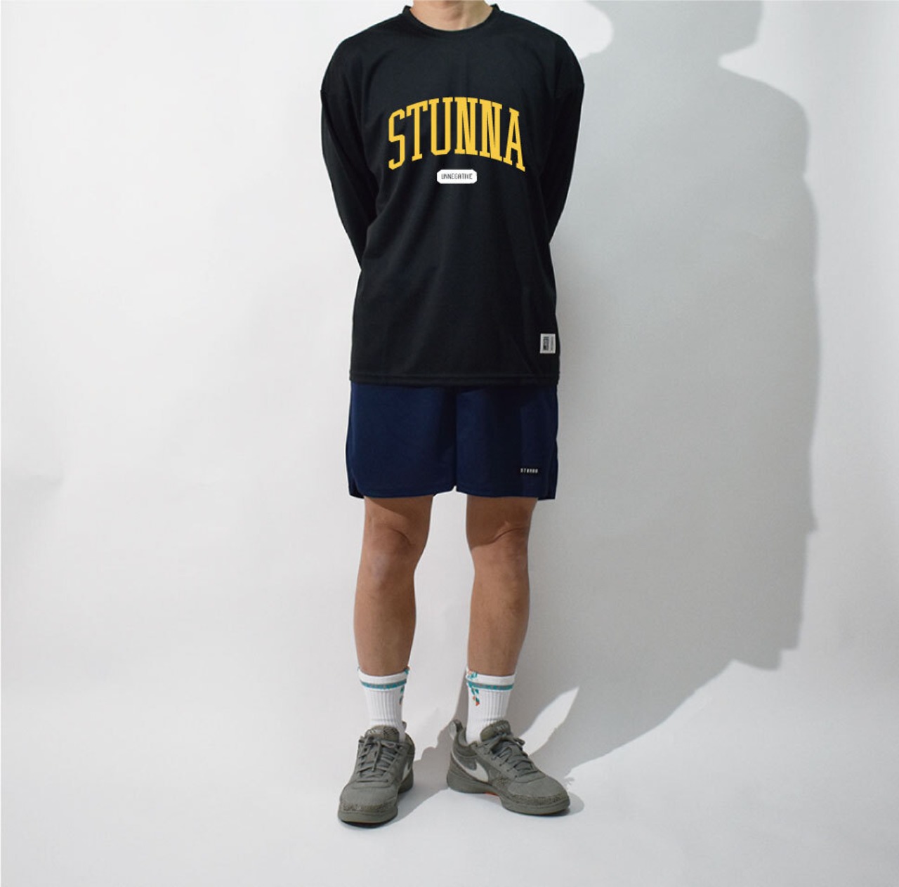 College   Long T-shirts : ブラック