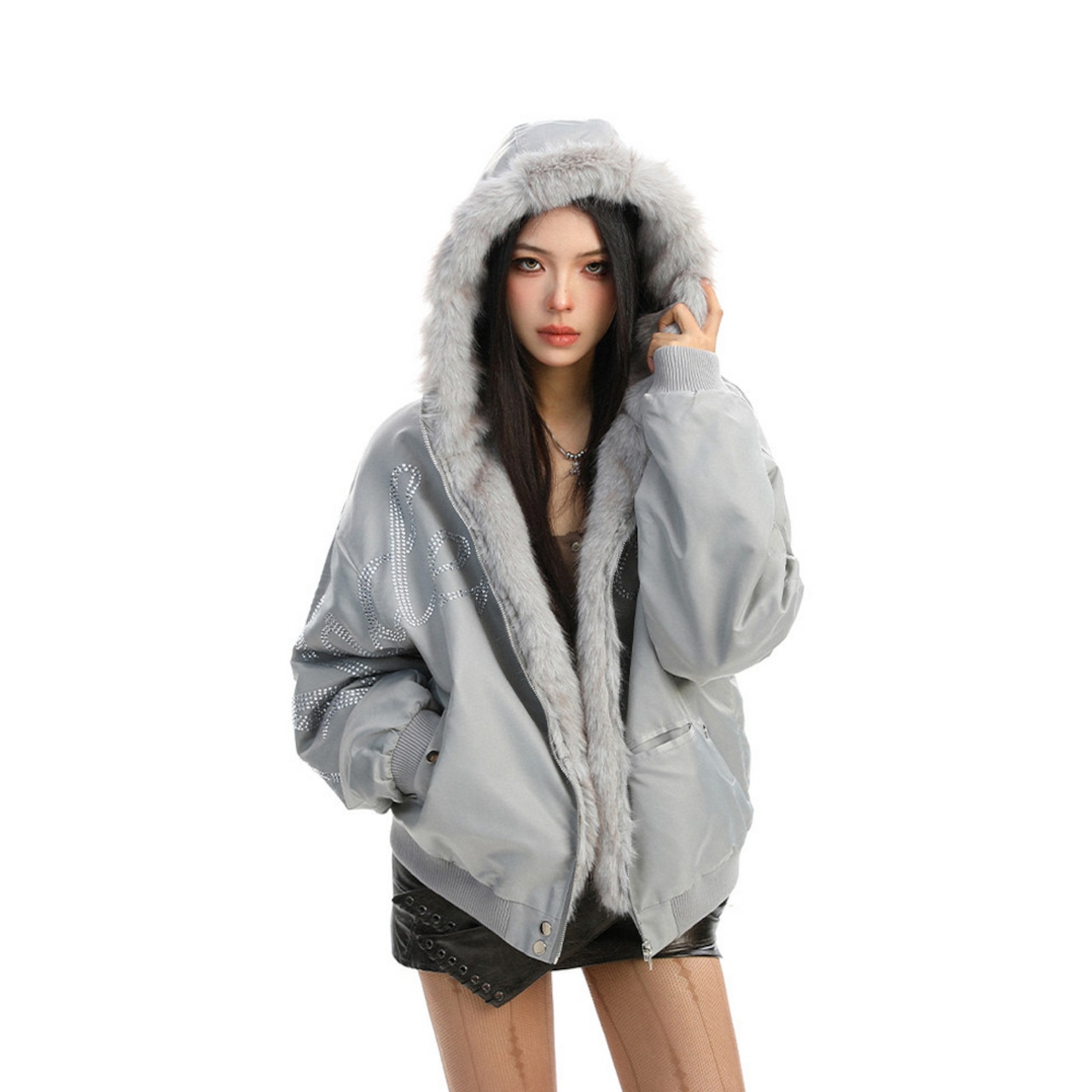 【暖かさUP】ストリート ダイヤファー中綿ジャケット T2019