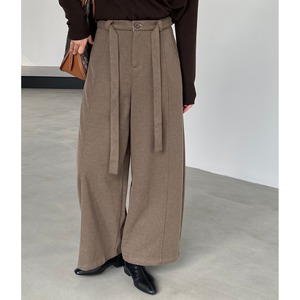 belted wide-leg pants　J00327