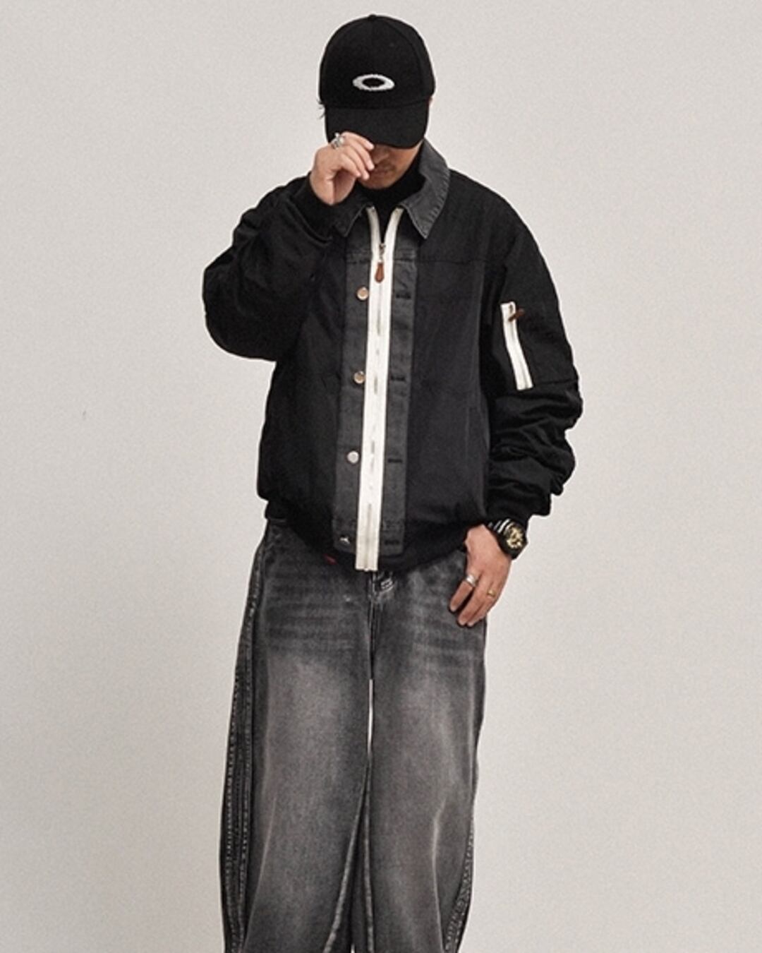 Denim Switch MA-1 Jacket x00803 | XPOSE