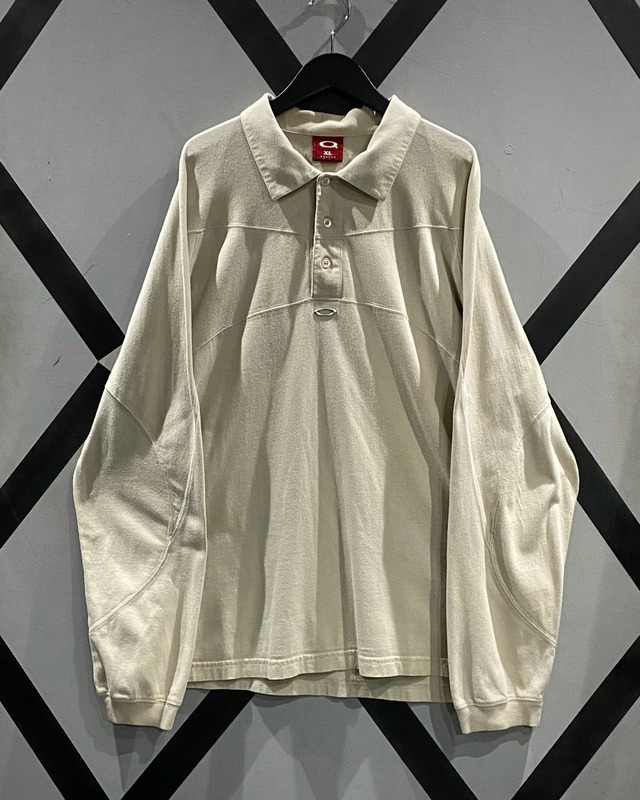 【X VINTAGE】90’s〜00’s “OAKLEY” Switching Design Loose Polo Shirt