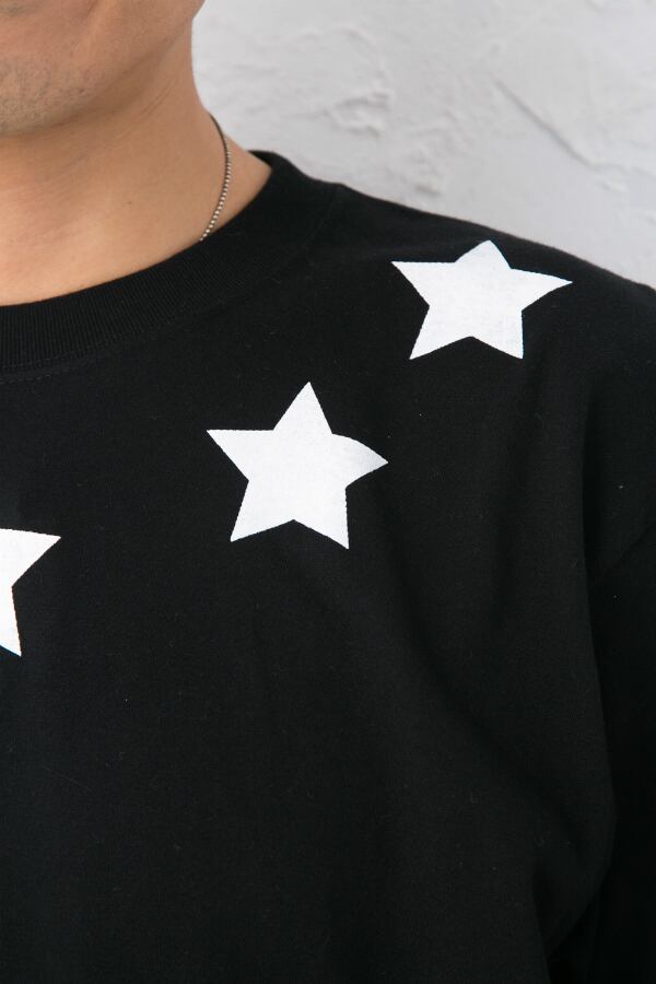 メール便送料無料】Tシャツ メンズ レディース 半袖 星柄 プリント T