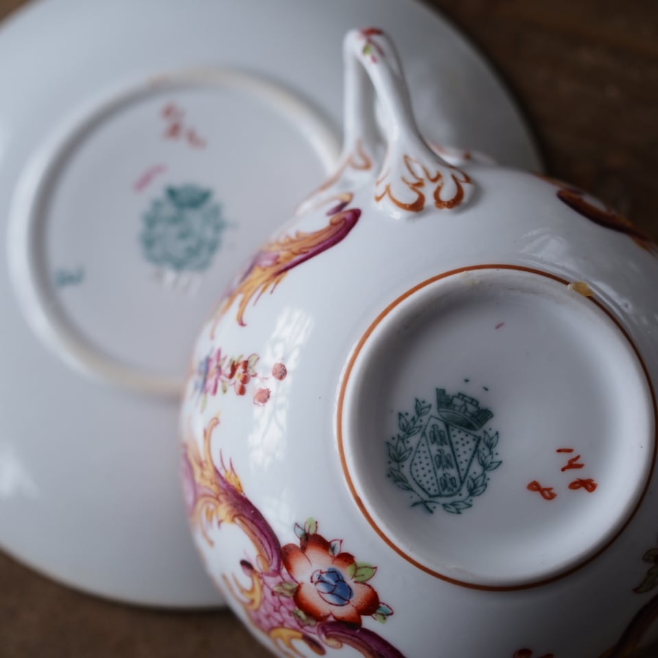 フランスアンティーク サルグミンヌ ミントン ピンク148 カップ