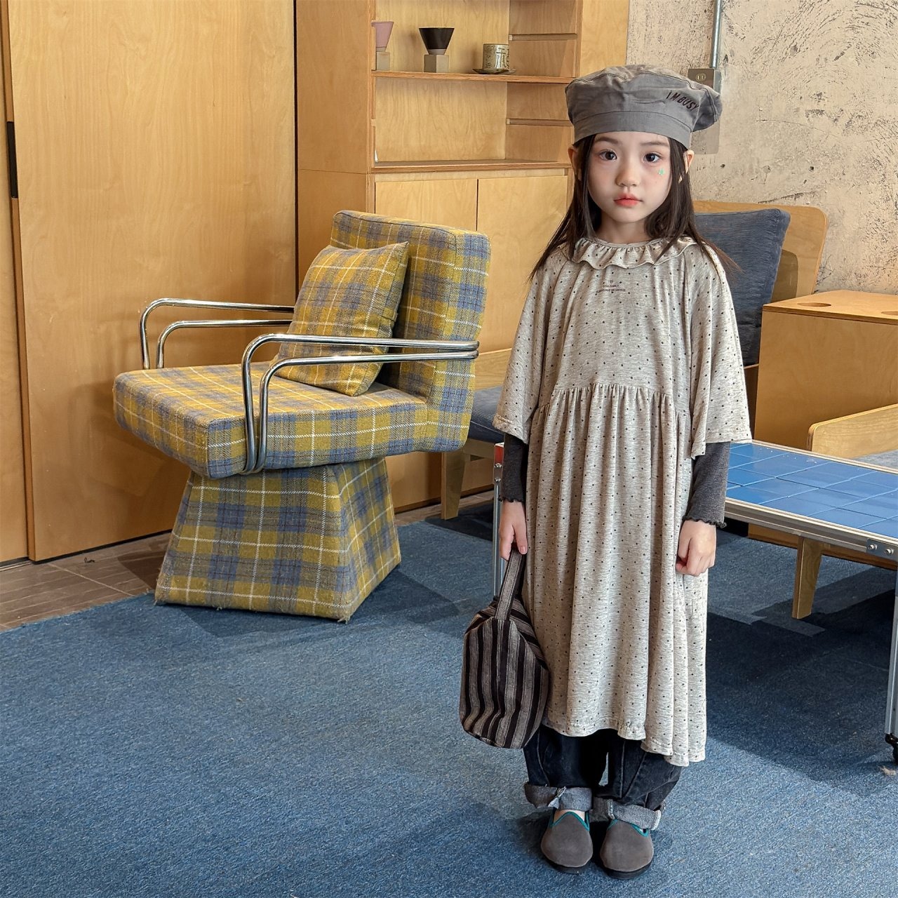 [bdiary] Ciel Dotron Dress / [비다이어리] 시엘도트롱원피스