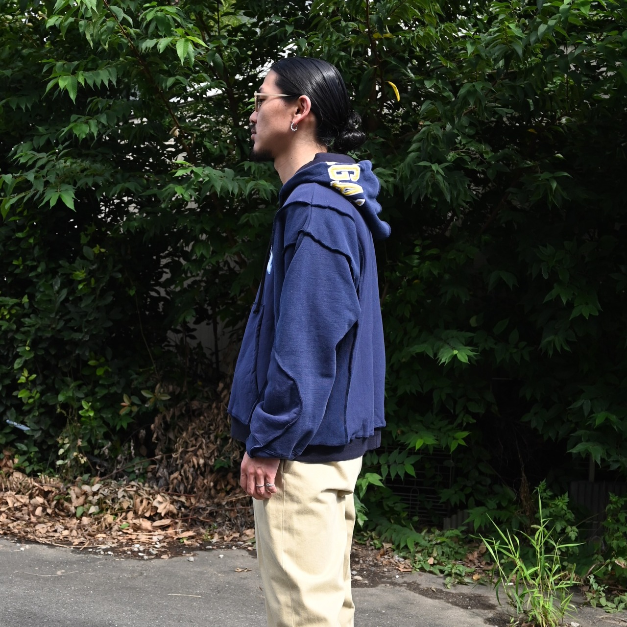 HEAVY PIMA TWILL 1-TUCK FRENCH ARMY WIDE TAPERED TROUSER style2