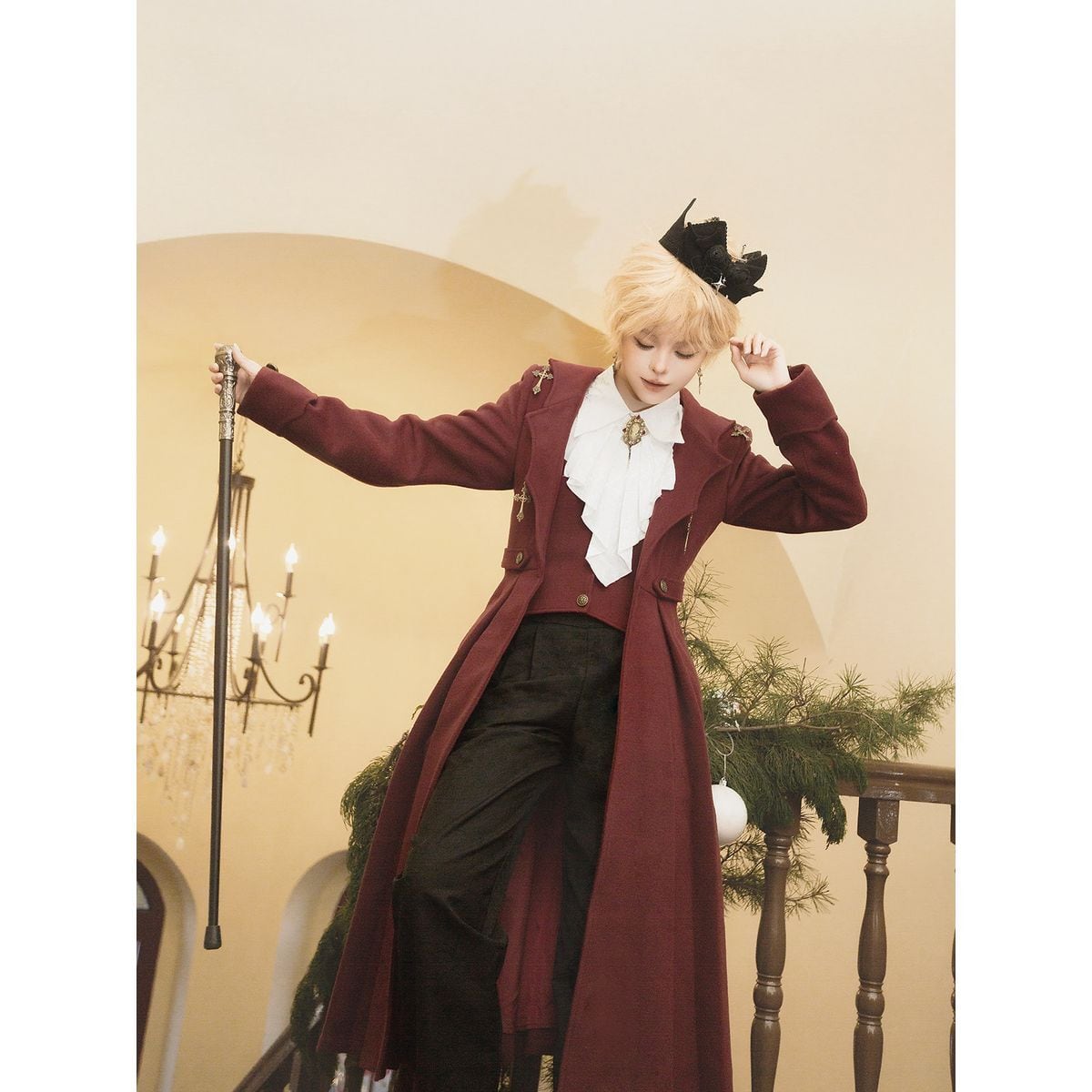 ヴァンパイアプリントロングコートセットアップ | Maiden's Rêve