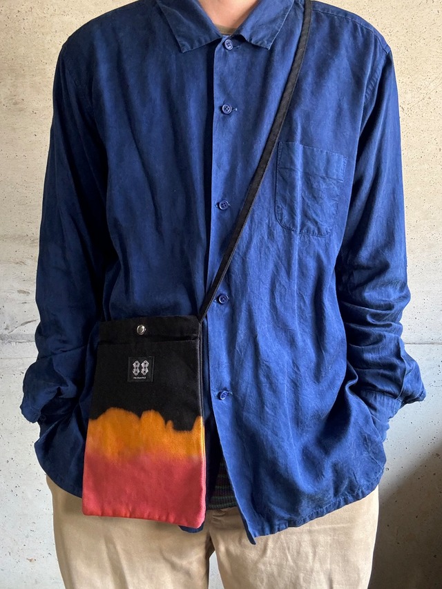 TIE DYE CANVAS SACOCHE / タイダイ キャンバス サコッシュ -Red-