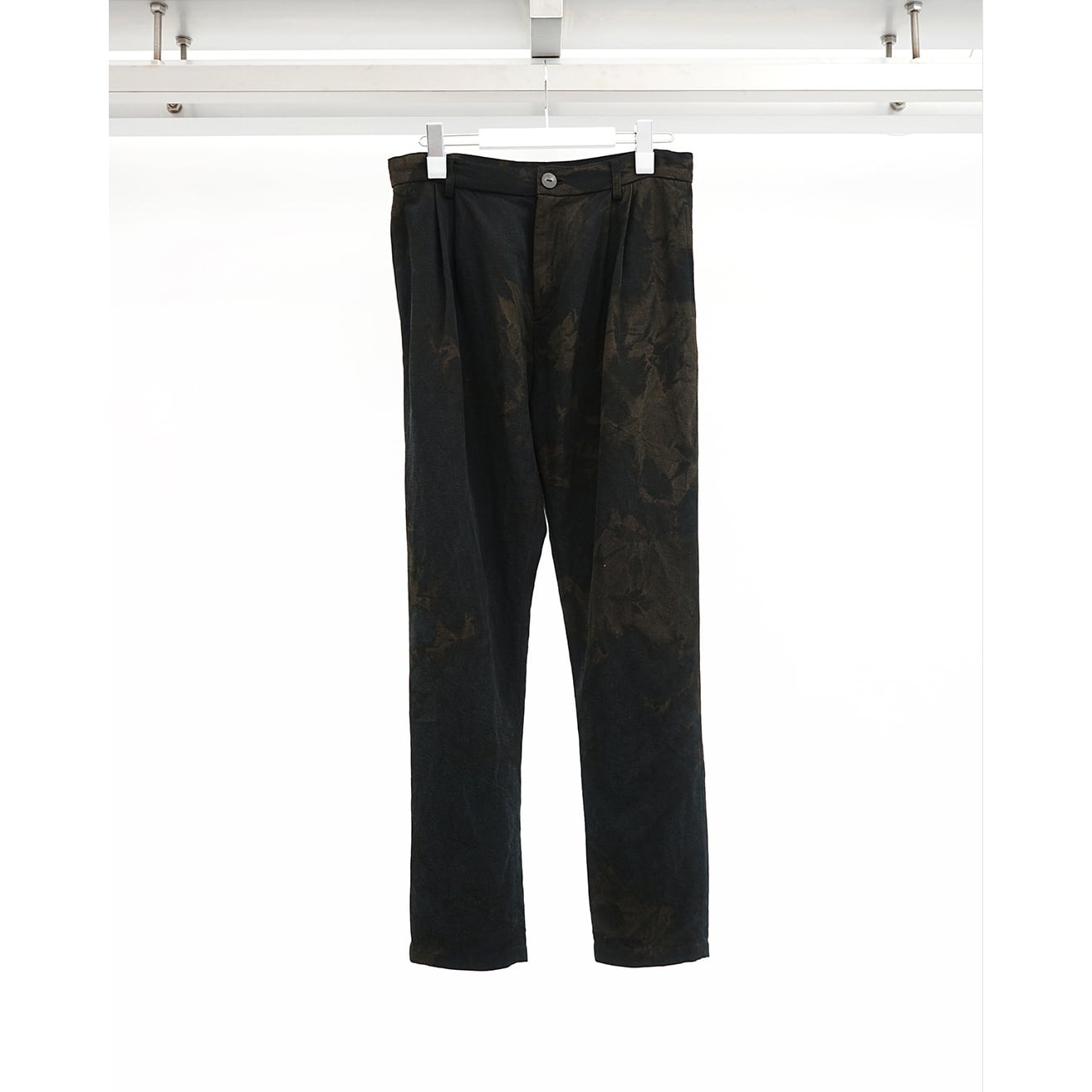 kujaku] (クジャク) P-347 Bleached Silk-Linen Narrow Pants | Clique