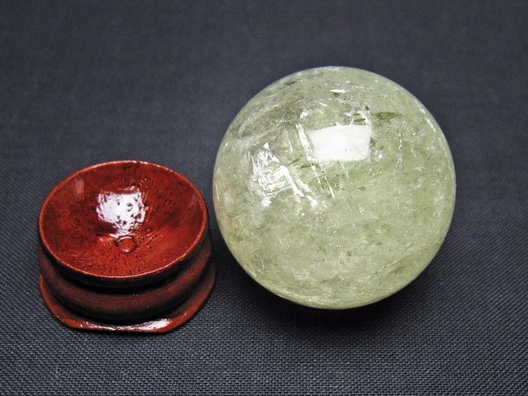 シトリン 丸玉 33mm シトリンクォーツ スフィア 一点物 141-7800