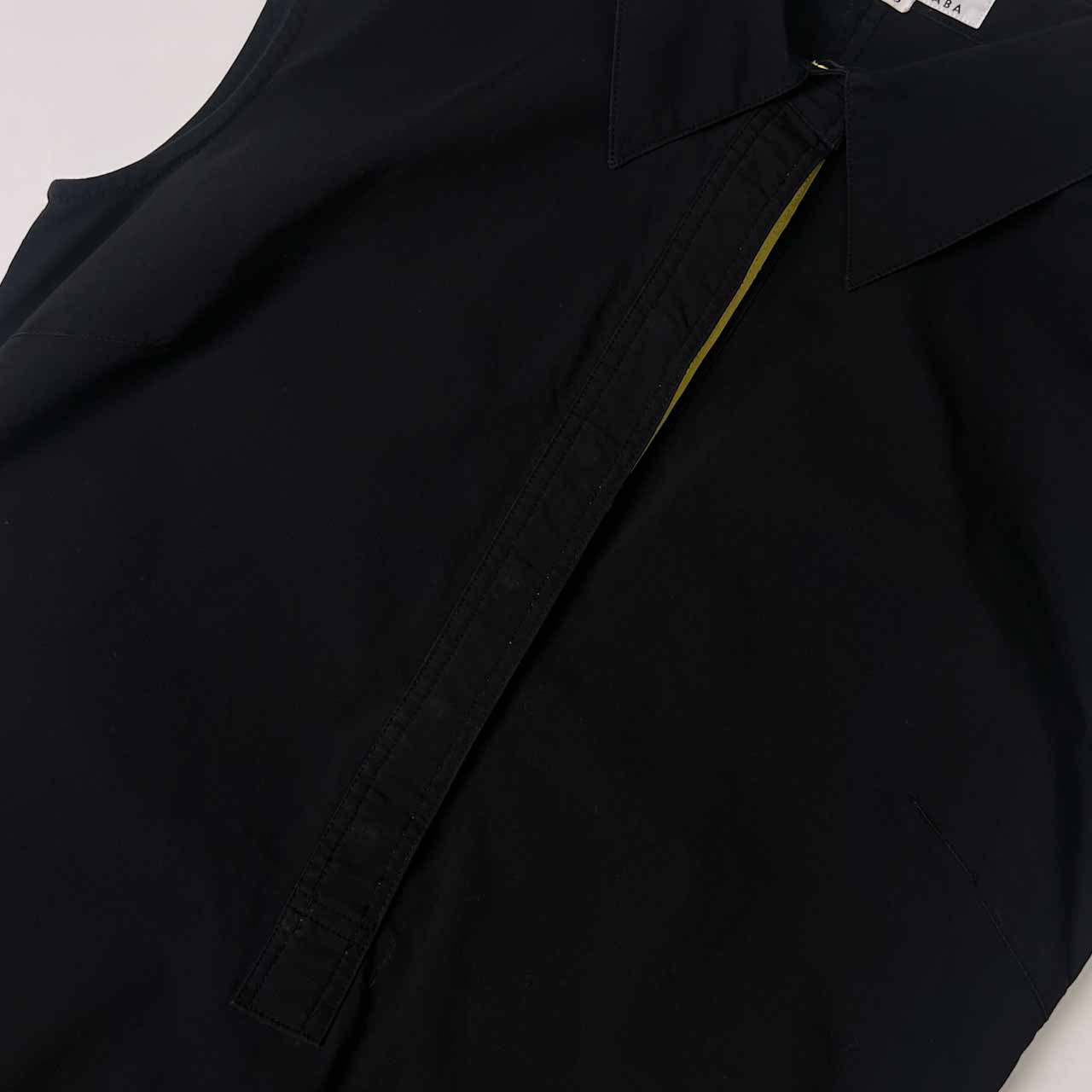 L’EQUIPE YOSHIE INABA レキップヨシエイナバ ノースリーブ ハーフボタン ワンピース 9/ブラック レディース