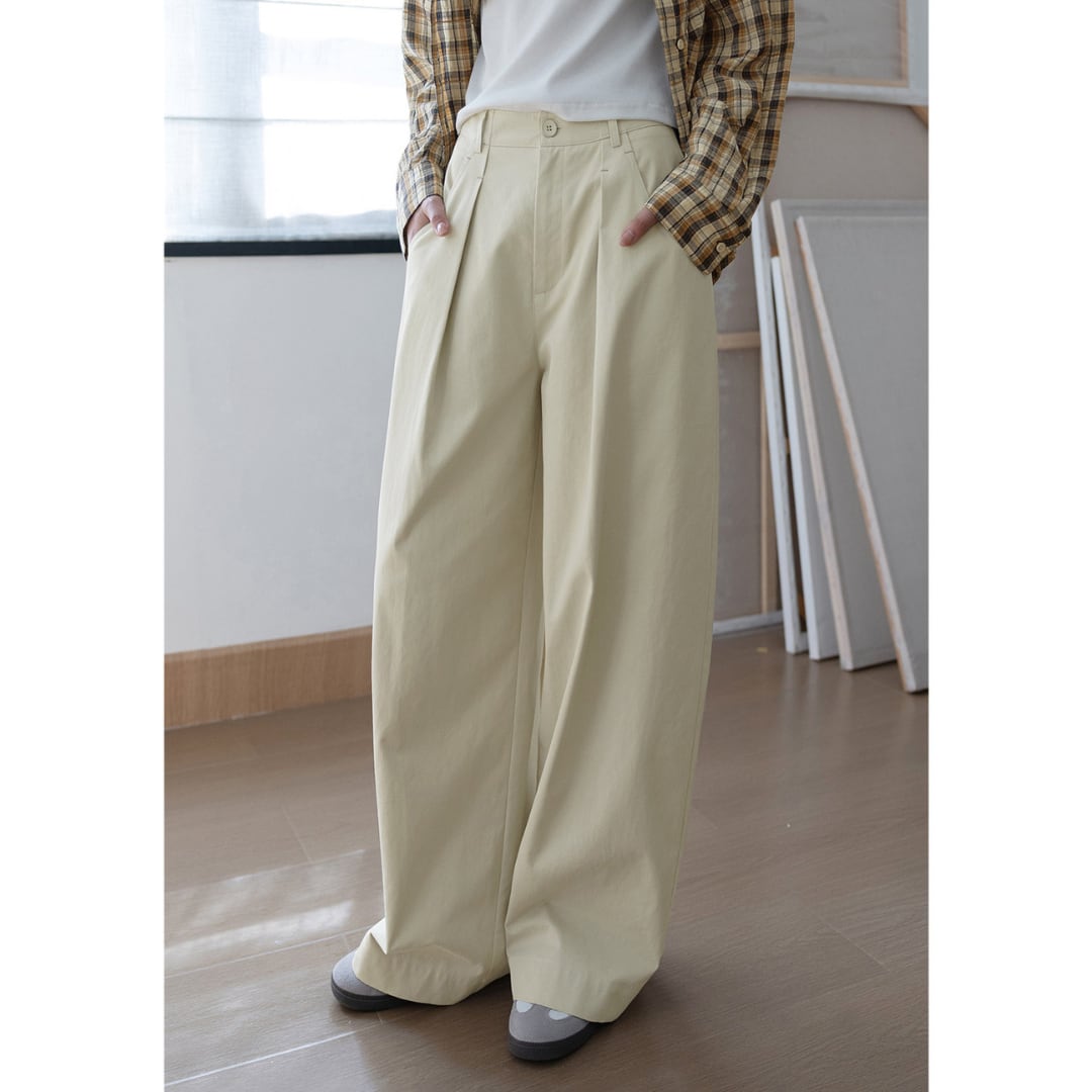 tack wide long pants