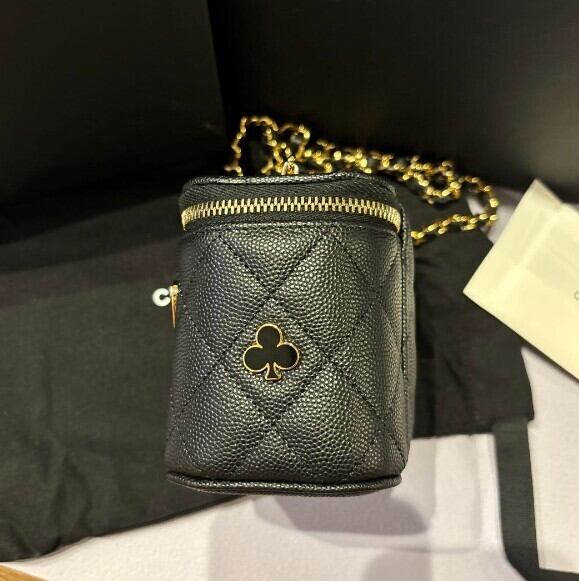 CHANEL シャネル トランプ ミニ バニティ 限定 ブラック キャビア 