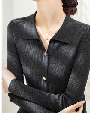 ミニマルリブポロニット  5color A0707