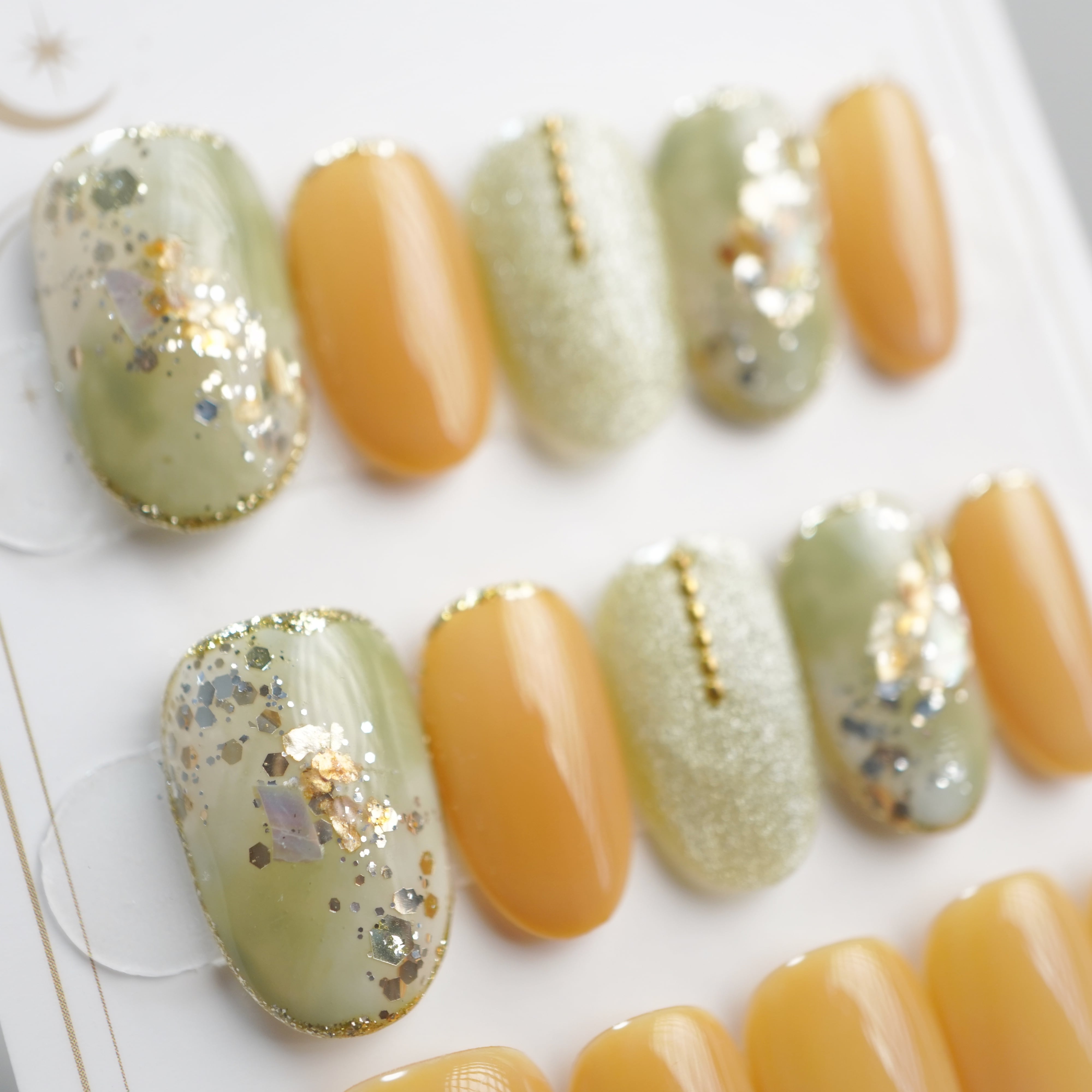 #639 秋宵のきらめき/XY199 繰り返し使えるネイルチップ