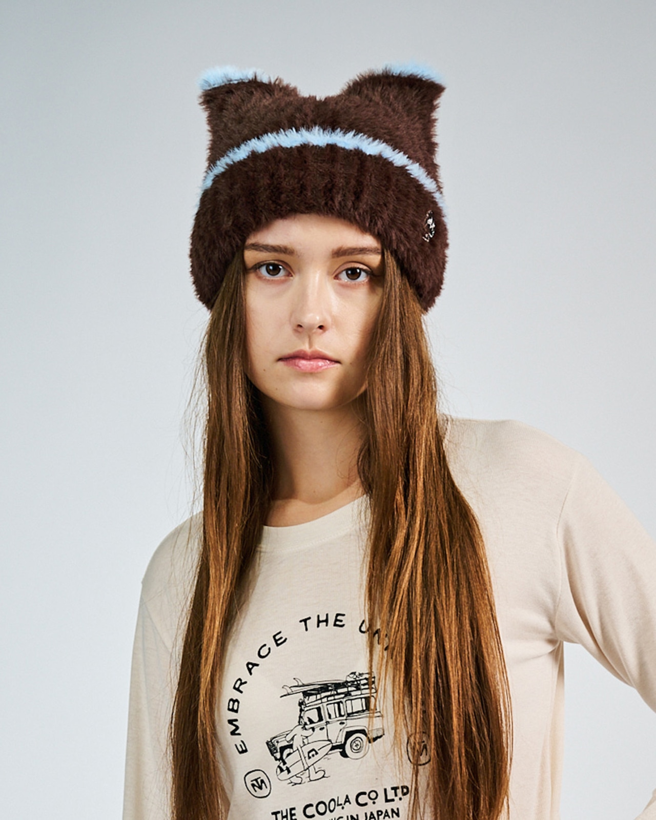 COOLAロゴCATイヤーニットキャップ (GRAY) CQ-49537