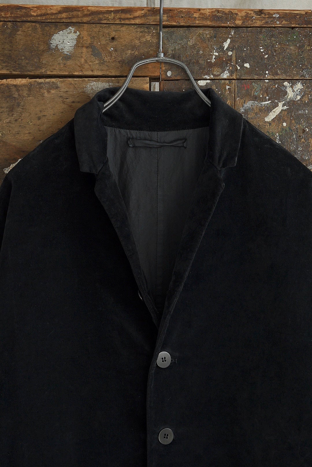 ALBUM DI FAMIGLIA - VELVET LONG BLAZER (BLACK) | Brownie
