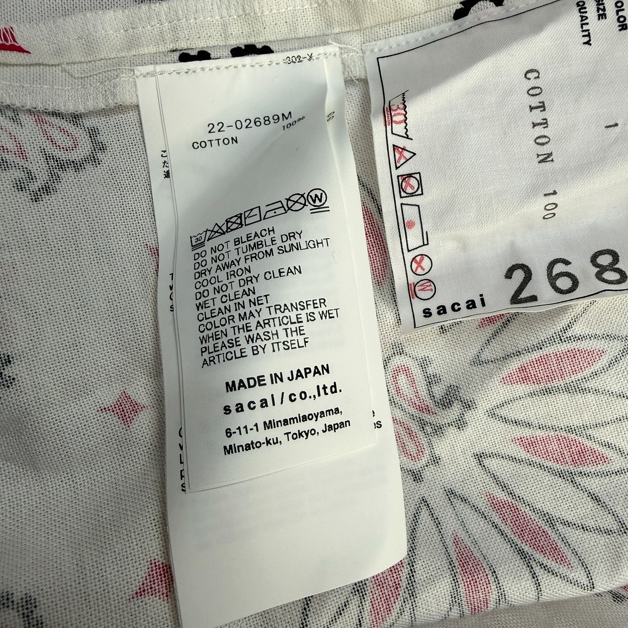 【sacai】サカイ 22SS Bandana Print Shirt