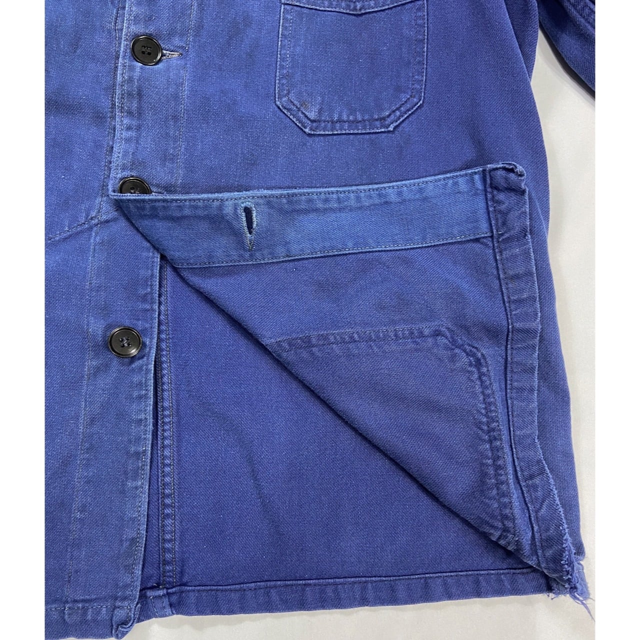 1940-50s】“Le Fort-Beau” French Cotton Twill Work Jacket With V