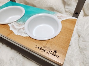 392.オーシャンレジンアート ペット用フードスタンド